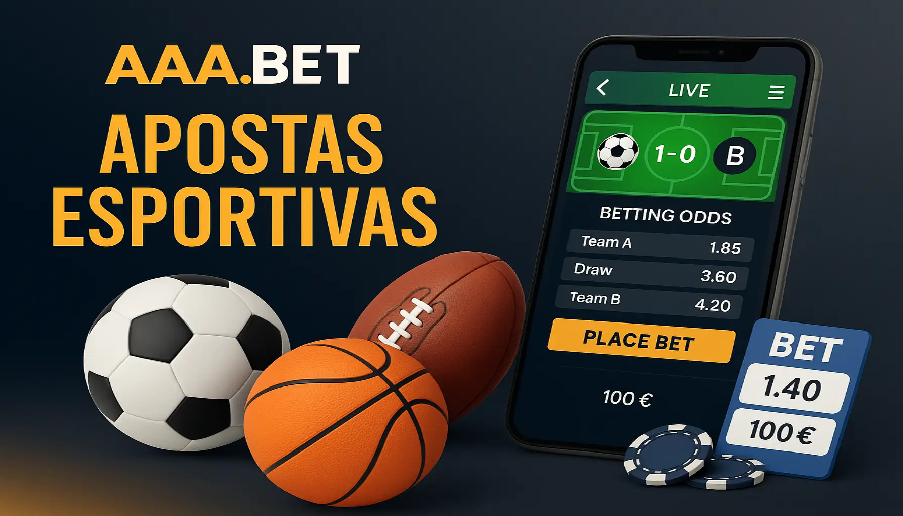 Aposte em apostas esportivas no cassino online AAA.BET